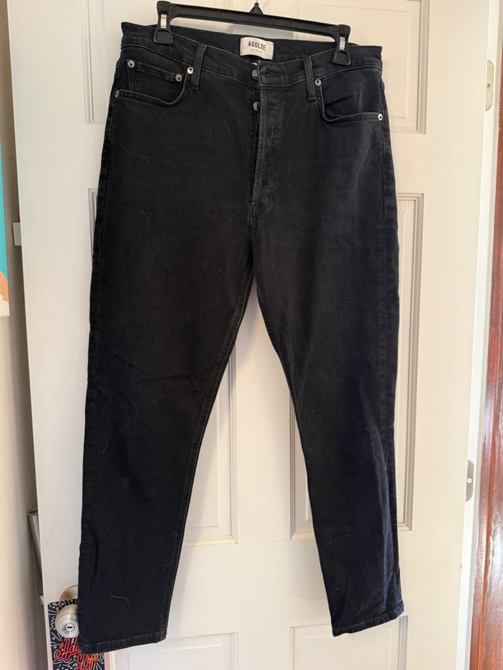 Agolde women’s Black Slim Straight Jeans